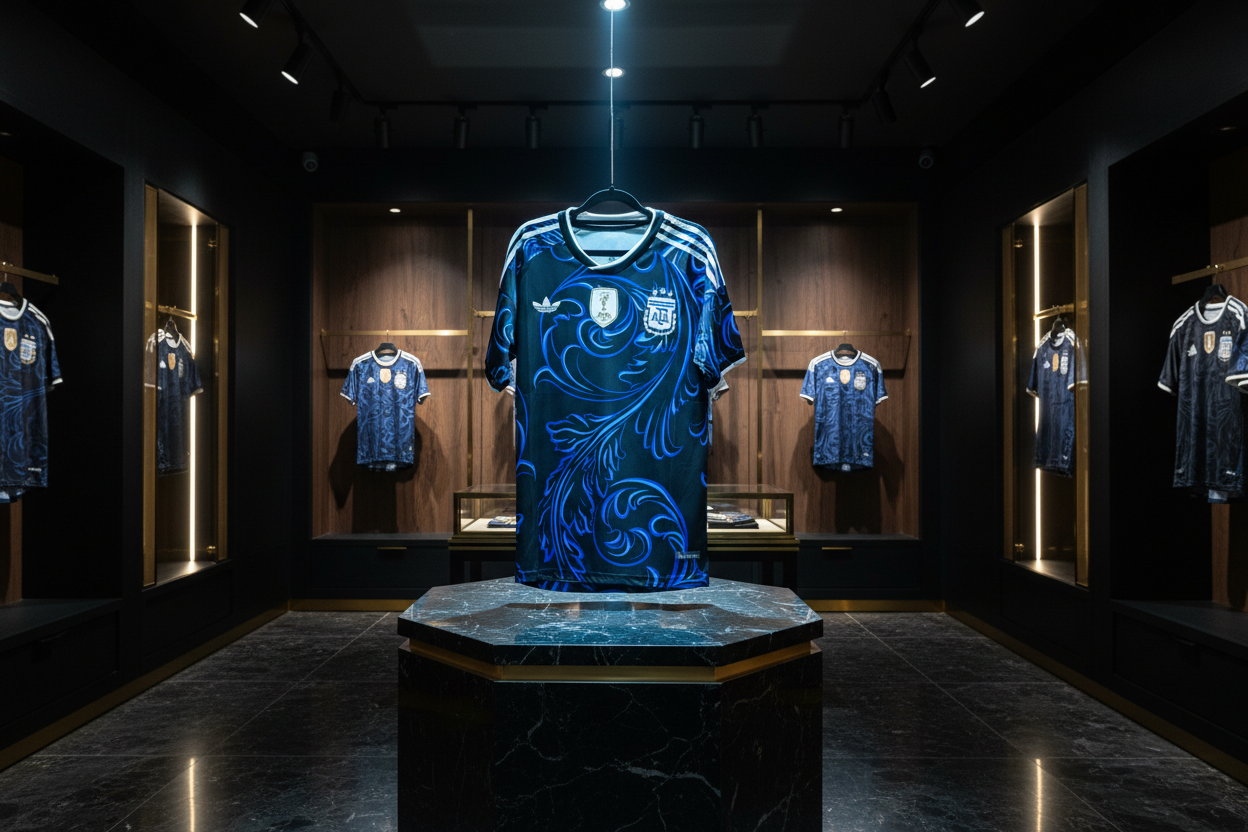 Argentina Black Floral Jersey Premium Store Display