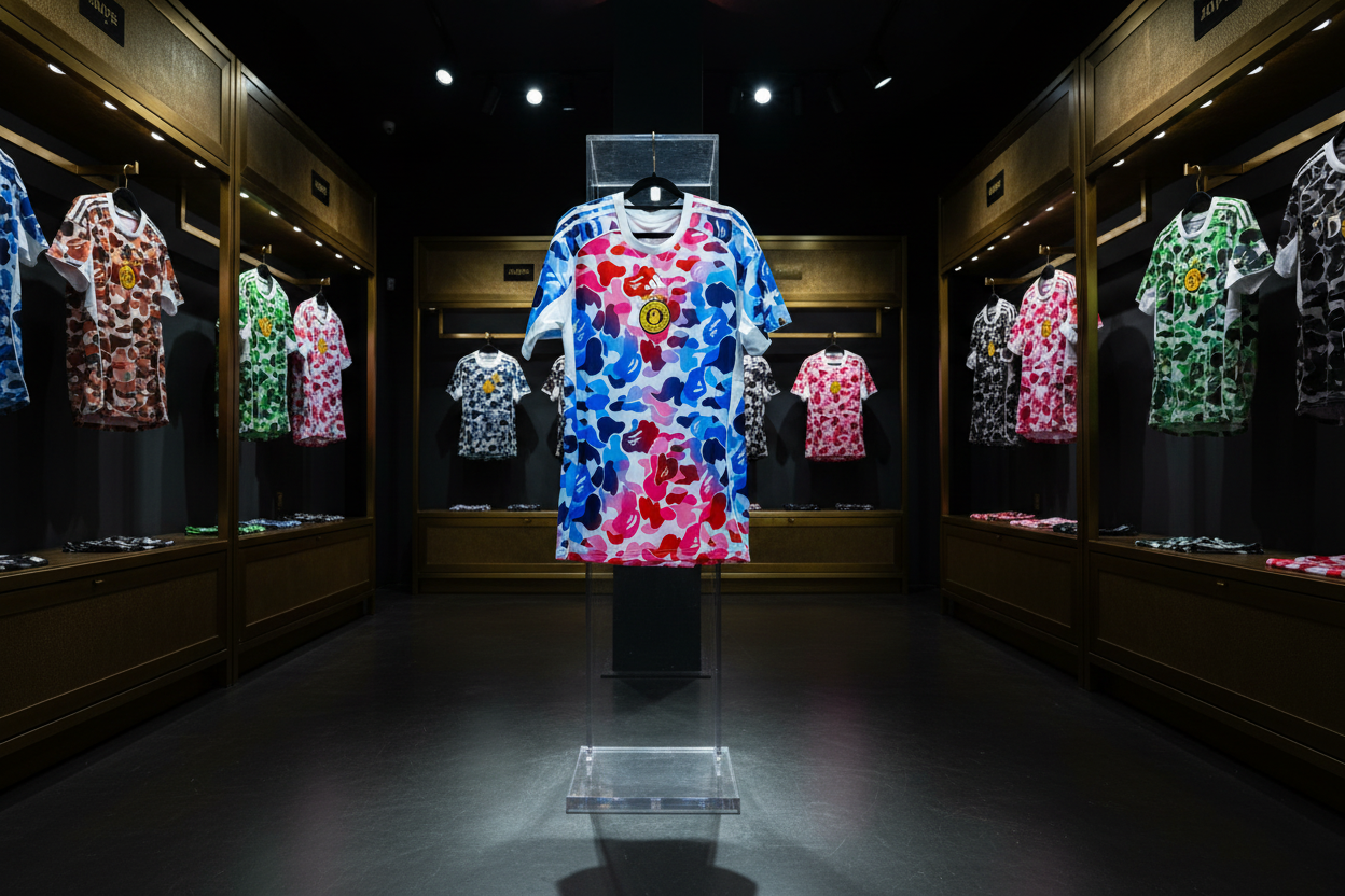 Bape x Adidas Collab Jersey Premium Store Display