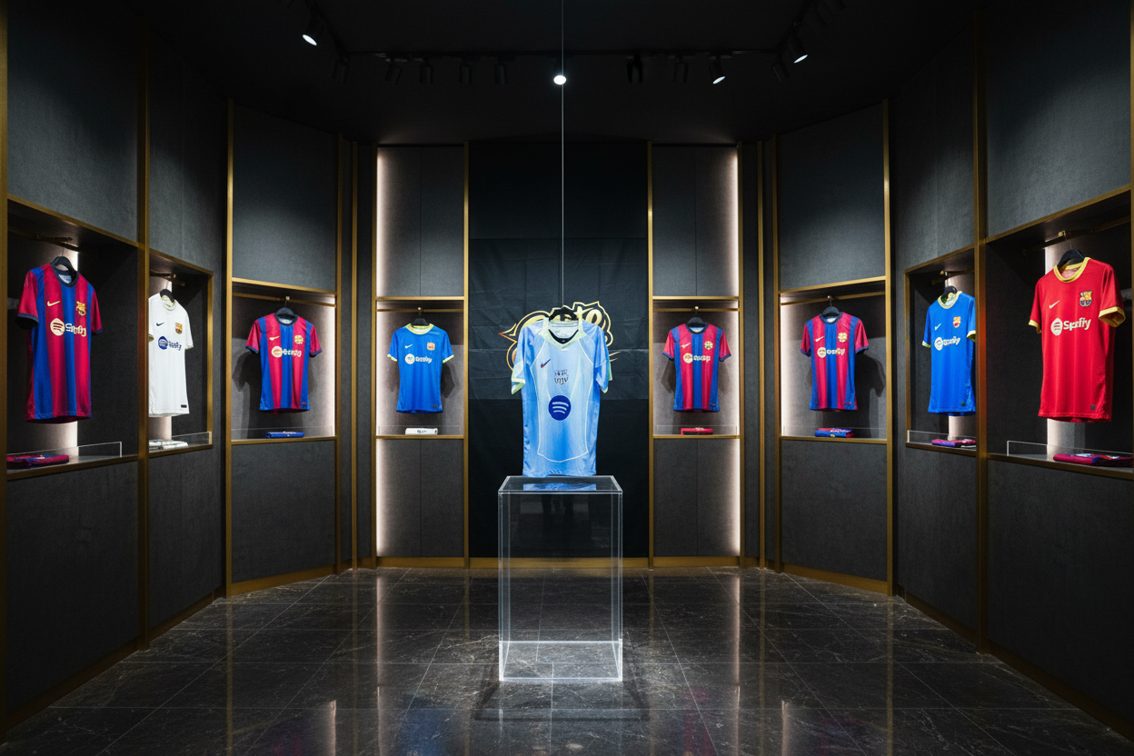 Barcelona Away Jersey Premium Store Display