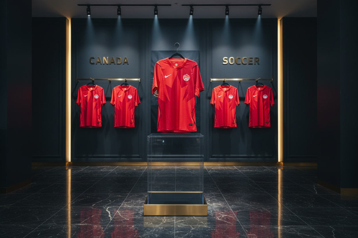 Canada Soccer Jersey Premium Store Display