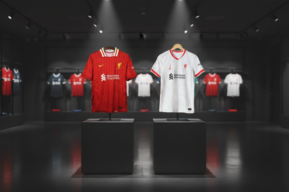 Liverpool jerseys duo display