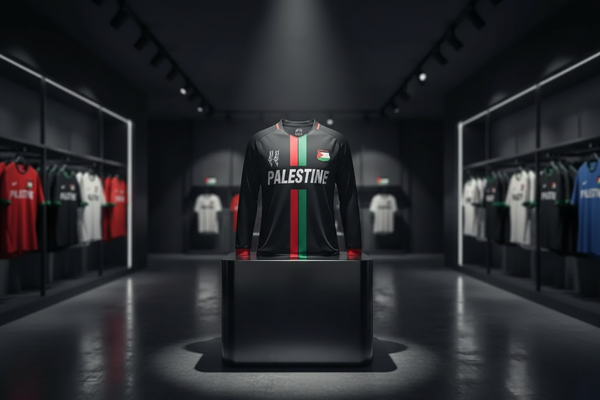 Palestine long sleeve jersey on pedestal